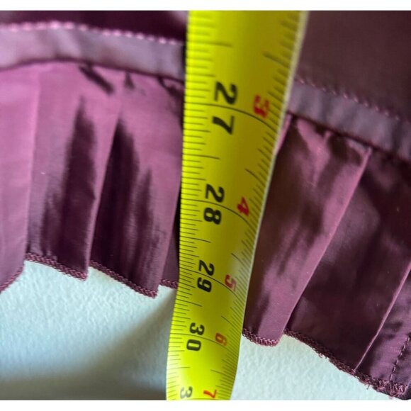 Lane Bryant Womens Pockets Ruffle Hem Silky Bomber Jacket Purple Size 14/16 - Picture 6 of 8